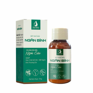 [MẪU MỚI NẮP RẮC] Bột Khử Mùi Hôi Nách Ngân Bình 18g - Chiết Xuất Ngải Cứu Giúp Khô Thoáng Da
