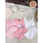 Set 3 bộ thun Hàn hai dây màu hồng baby H2.Studio