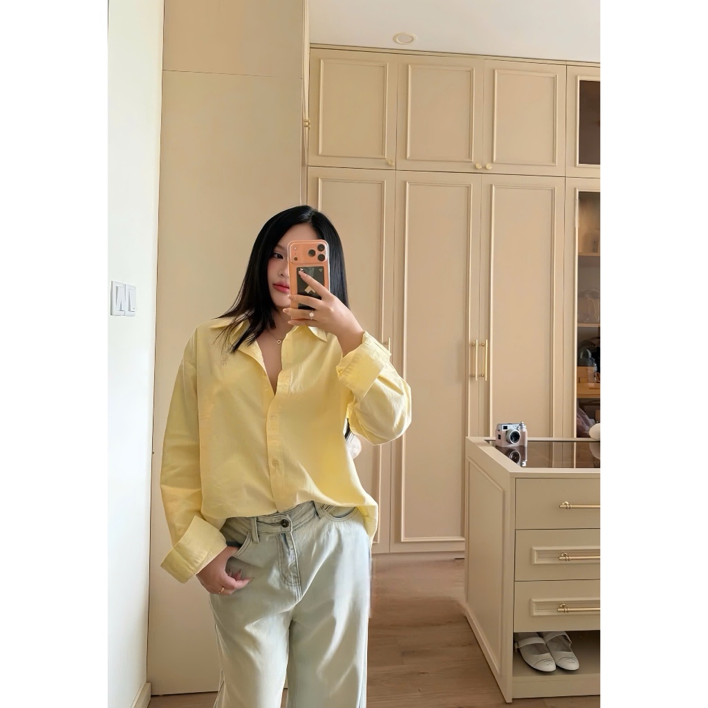 ÁO SƠ MI TAY DÀI THÊU NGỰA FREESIZE Form Rộng Basic Hàn Quốc thanh lịch, Dễ Phối Đi Làm Đi Chơi - HuyenChang Boutique