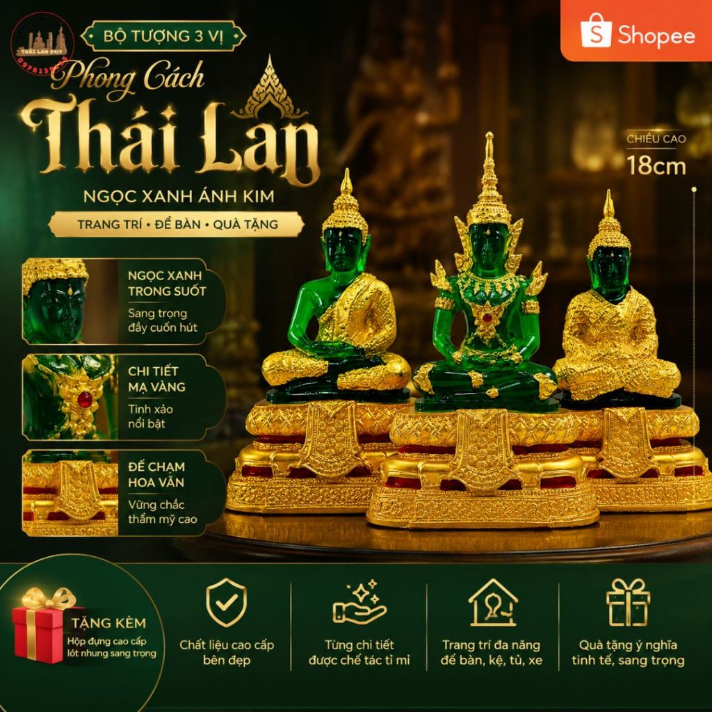 Tượng Phật Ngọc Mini 10cm – Trang Trí Không Gian Thanh Lịch, Tinh Tế
