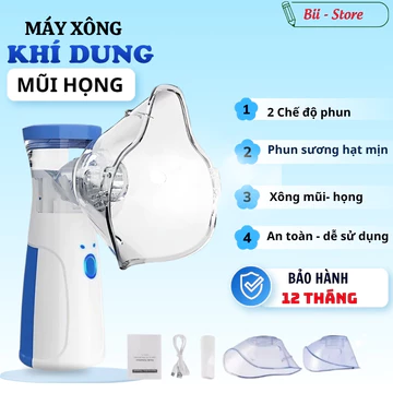 Máy Xông Mũi Họng, Máy Thở Khí Dung Đa Năng Cho Bé Và Người Lớn Giúp Vệ Sinh Mũi Họng Máy Phun Sương Cầm Tay Tại Nhà