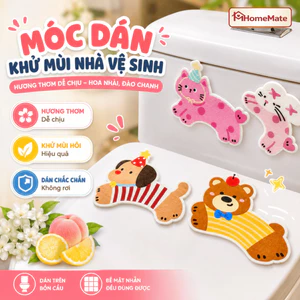 Miếng Dán Khử Mùi Toilet HomeMate Hình Thú Dễ Thương, Giấy Thơm Nhà Vệ Sinh Tự Dính Khử Mùi Than Hoạt Tính