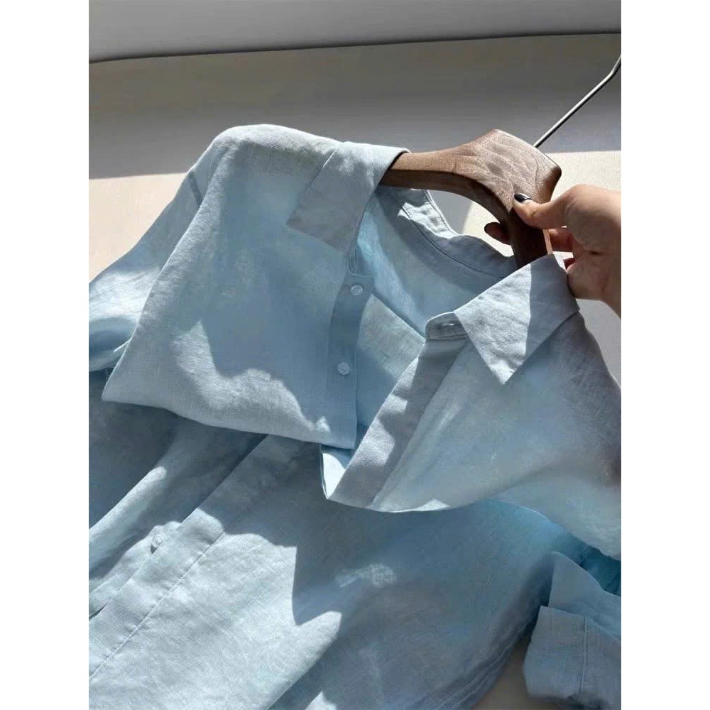 Set Linen Nữ Cao Cấp Áo Sơ Mi Quần Suông Dài/ngắn Phong Cách Resort Đi Biển Sang Chảnh - HuyenChang Boutique