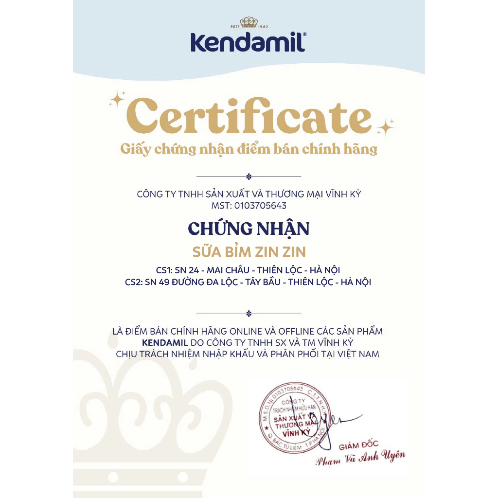 Sữa công thức Kendamil Organic Đủ Số 1.2.3 800g Hàng Nhập Khẩu Anh Quốc