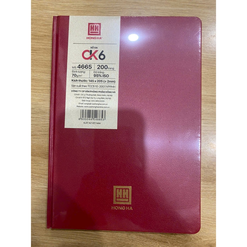 Sổ Da Hồng Hà CK6 200tr, kích thước 145*205, Định Lượng 70 - Mã Số : 4665