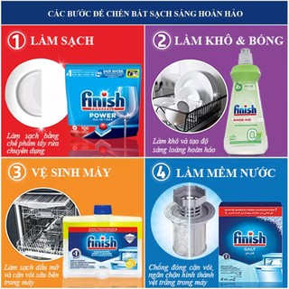 [FINISH] Dung Dịch Vệ Sinh Máy Rửa Chén Finish Nhập Khẩu Chính Hãng Chai 250ml