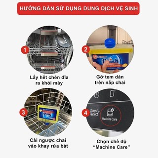 [FINISH] Dung Dịch Vệ Sinh Máy Rửa Chén Finish Nhập Khẩu Chính Hãng Chai 250ml