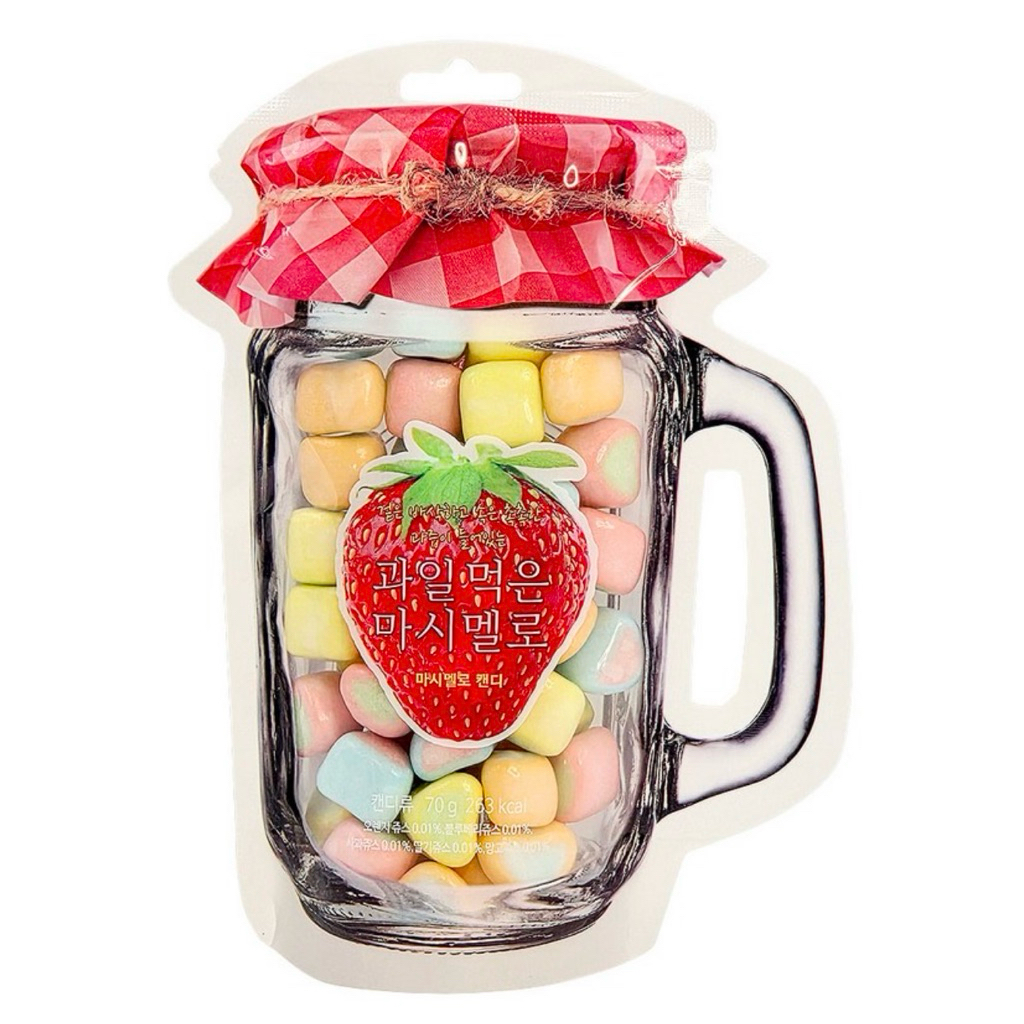 Kẹo Thả Đá CRISPY MARSHMALLOW nhân mứt trái cây Hàn Quốc Kẹo Thả Đá Vị Trái Cây Mềm Dai, Ăn Vui Miệng, Tiện Mang Theo