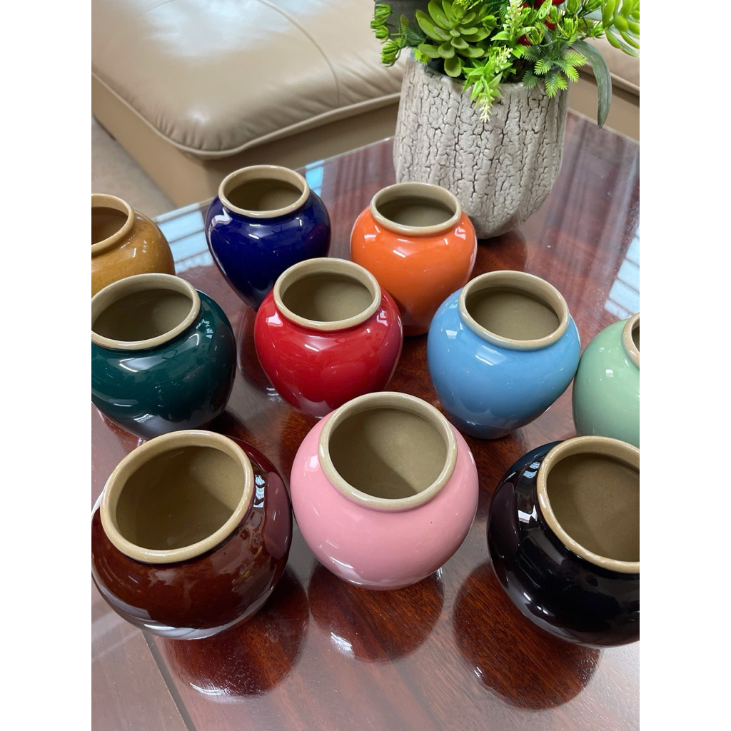 Combo 10 Lu nước 500ml nhiều màu - Ly gồm decor vintage cái