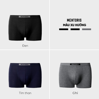 COMBO 3 Quần Lót Nam MENTORIS, Quần Sịp Đùi Cotton Mềm Mại, Thoáng Khí, Kháng Khuẩn CB3MBX02