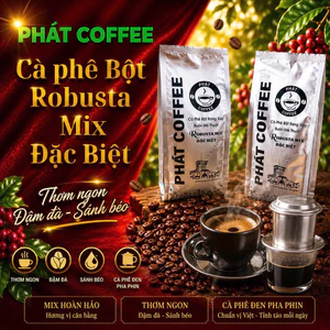 1kg Cà phê bột pha phin PHÁT COFFEE Robusta Mix Đặc Biệt thơm ngon đậm đà sánh béo