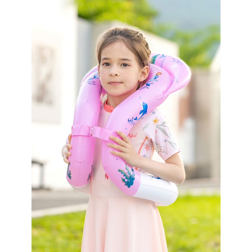 Phao bơi liền thân,phao tay đỡ ngực cho bé 12kg đến 25kg chất liệu cao cấp mềm mại 01