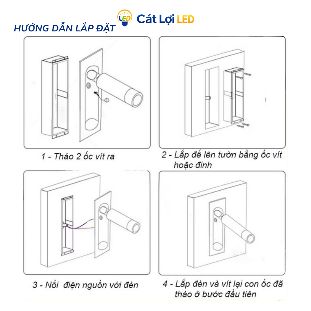 Đèn LED âm trần để bàn, công suất 3W, tiện ich đa năng, bảo hành 2 năm
