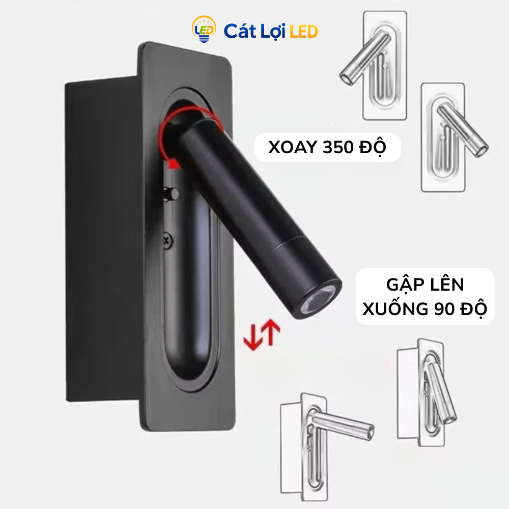 Đèn LED âm trần để bàn, công suất 3W, tiện ich đa năng, bảo hành 2 năm