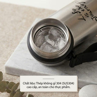 Bình Giữ Nhiệt Inox Chống Rỉ Dung Tích Lớn 1000ml – Cốc Giữ Nhiệt Nóng Lạnh 24H Cho Văn Phòng, Thể Thao, Có Nắp Lọc Trà