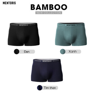 COMBO 3 Quần Sịp Đùi Nam MENTORIS Vải Bamboo Kháng Khuẩn, Thoáng Khí, Mềm Mịn Thoải Mái CB3MBX03