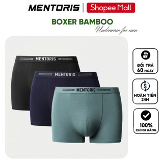 COMBO 3 Quần Sịp Đùi Nam MENTORIS Vải Bamboo Kháng Khuẩn, Thoáng Khí, Mềm Mịn Thoải Mái CB3MBX03