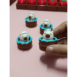 [Móc Khóa] Clicker Capybaras Ngâm Bồn Mini- Nhấn giảm căng thẳng, âm thanh giải trí, móc ba lo ấn tượng, quà tặng, deco
