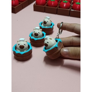 [Móc Khóa] Clicker Capybaras Ngâm Bồn Mini- Nhấn giảm căng thẳng, âm thanh giải trí, móc ba lo ấn tượng, quà tặng, deco