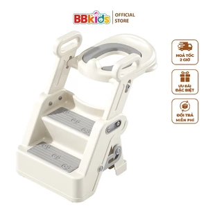 Thang bô vệ sinh cho bé BBKids, Nắp thu nhỏ bồn cầu có tay vịn, Gấp gọn gàng, Chống trơn trượt - BB011