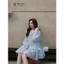 Đầm babydoll tơ đính nơ
