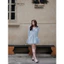 Đầm babydoll tơ đính nơ