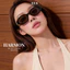 Kính mát Oval nữ LÉAGLASSES kính HARMON chất liệu nhựa cao cấp chống tia UV400, ánh sáng xanh