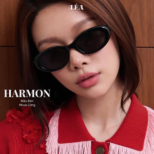 Kính mát Oval nữ LÉAGLASSES kính HARMON chất liệu nhựa cao cấp chống tia UV400, ánh sáng xanh