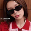 Kính mát Oval nữ LÉAGLASSES kính HARMON chất liệu nhựa cao cấp chống tia UV400, ánh sáng xanh
