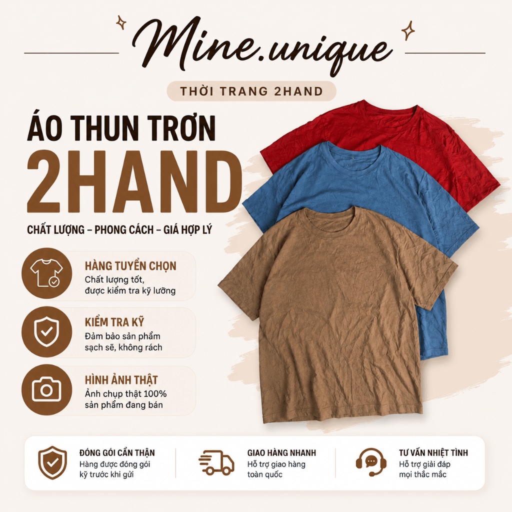 Áo Thun Mỹ Trơn 2hand đủ màu Unisex Form Rộng Oversize 2XL - 6XL kiểu Basic