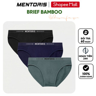 COMBO 3 Quần Lót Tam Giác Nam MENTORIS Vải Bamboo Kháng Khuẩn, Hút Ẩm Siêu Tốt, Thoáng Khí CB3MBF03