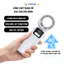 Quạt mini cầm tay Turbo 100 cấp độ gió, Quạt tích điện đeo cổ màn hình LED hiển thị tin và tốc độ