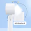 Quạt mini cầm tay Turbo 100 cấp độ gió, Quạt tích điện đeo cổ màn hình LED hiển thị tin và tốc độ