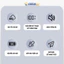 Quạt mini cầm tay Turbo 100 cấp độ gió, Quạt tích điện đeo cổ màn hình LED hiển thị tin và tốc độ