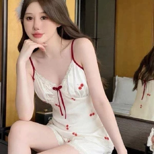 Bộ 2 dây viền đỏ quả cherry mát lạnh