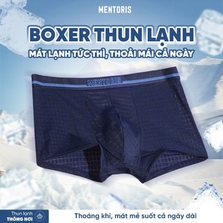 COMBO 3 Quần Lót Boxer Nam MENTORIS Vải Thun Lạnh Premium, Kháng Khuẩn,Gân Nổi Siêu Co Giãn CB3MBX09