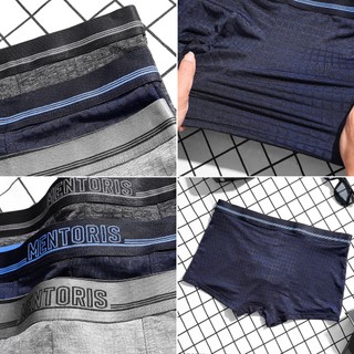 COMBO 3 Quần Lót Boxer Nam MENTORIS Vải Thun Lạnh Premium, Kháng Khuẩn,Gân Nổi Siêu Co Giãn CB3MBX09