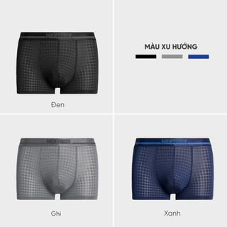 COMBO 3 Quần Lót Boxer Nam MENTORIS Vải Thun Lạnh Premium, Kháng Khuẩn,Gân Nổi Siêu Co Giãn CB3MBX09