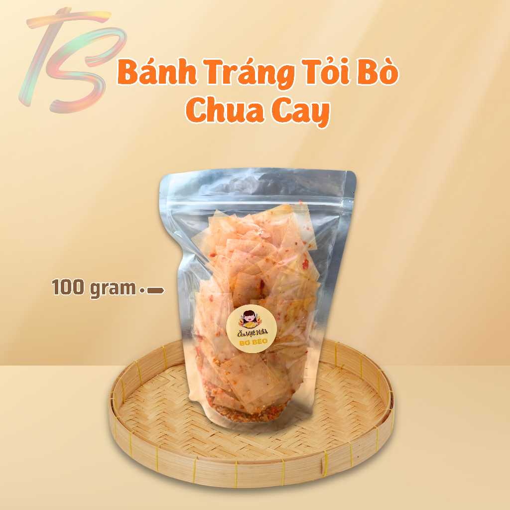 Bánh Tráng Bò Tỏi Chua Cay - Ăn Vặt Nhà Bơ Béo