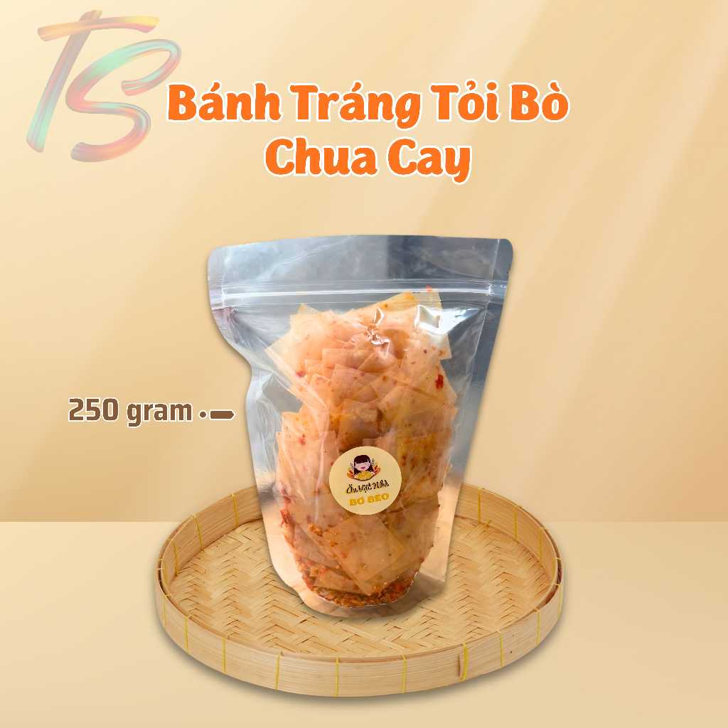 Bánh Tráng Bò Tỏi Chua Cay - Ăn Vặt Nhà Bơ Béo