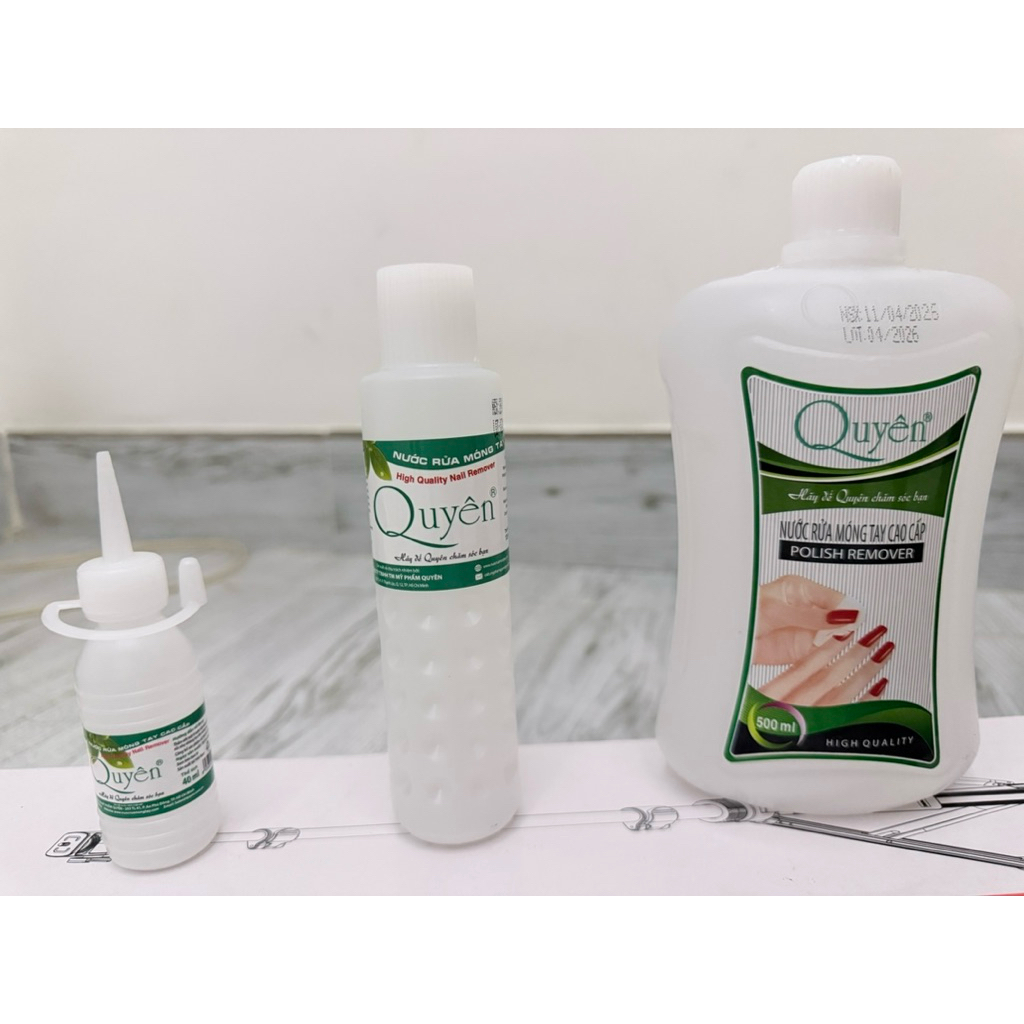 Axetol nước rửa móng tay QUYÊN chính hãng (40ml;125ml;500ml) giúp lau gel an toàn, hiệu quả nhỏ gọn