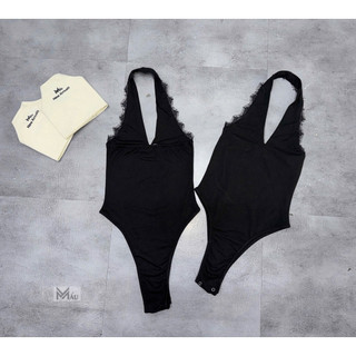 Áo bodysuit cổ yếm dáng ngắn bánh bèo