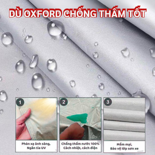 (Loại 1) Bạt Phủ Che Nắng Ô tô Vải Dù Tráng Bạc Oxford Cao Cấp 3 Lớp SH Autocare Chống Nắng Mưa Ô Tô