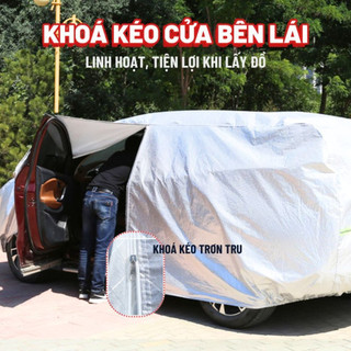 (Loại 1) Bạt Phủ Che Nắng Ô tô Vải Dù Tráng Bạc Oxford Cao Cấp 3 Lớp SH Autocare Chống Nắng Mưa Ô Tô