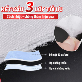 (Loại 1) Bạt Phủ Che Nắng Ô tô Vải Dù Tráng Bạc Oxford Cao Cấp 3 Lớp SH Autocare Chống Nắng Mưa Ô Tô
