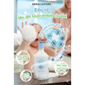 Sữa tắm gội trẻ em senanature gentle moisturizing shampoo & bath 300ml sữa tắm em bé IS134