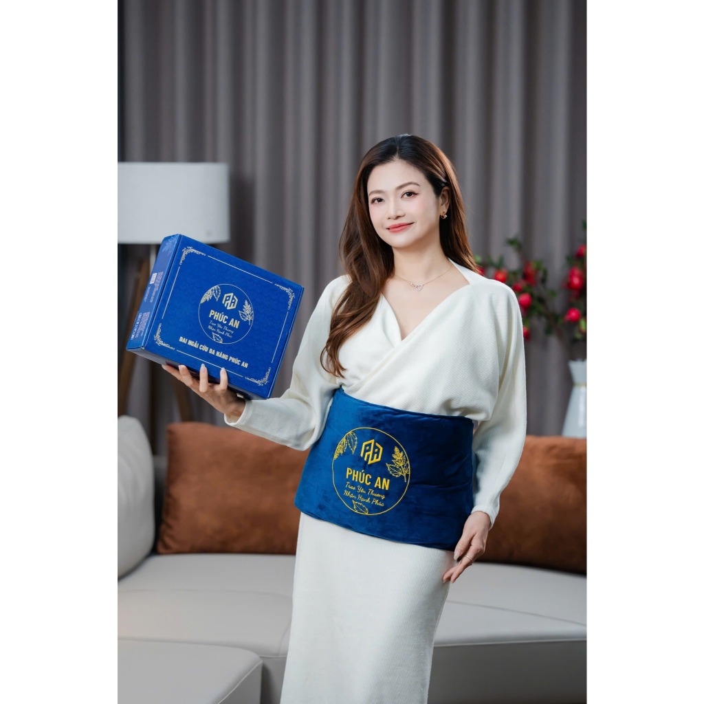 [Bảo hành 1 năm] Đai điện ngải cứu Phúc An, quà tặng tri ân thầy cô dịp cuối năm, thư giãn cơ thể, giảm mỏi cổ vai gáy