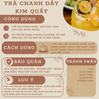 Trà Chanh Dây Kim Quất - Trà Nhà Minh Giang - Đẹp Da, Detox, Mát Gan, Thanh Nhiệt Cơ Thể