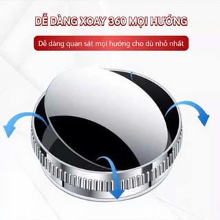 Cặp 2 Gương Cầu Lồi Hít Kính Chiếu Hậu Ô tô Góc Rộng Xoay 360 Độ Cao Cấp, Xóa Điểm Mù Hút Chân Không