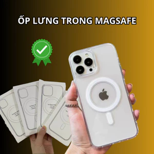Ốp Lưng Trong Suốt MagSafe Cho iPhone 11 12 13 14 15 16 Pro Max Chống Ố Vàng Chống Sốc Nam Châm Hít Mạnh